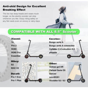 Compatible Xiaomi M365 & PRO 8.5x2 inch Soft Round Yellow Tyre