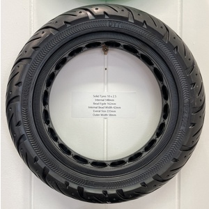 Compatible Electric Scooter Solid Rubber Tyre 10x2.5 Inch
